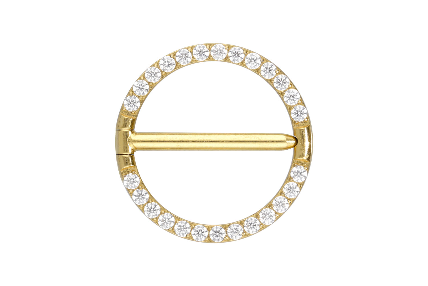 Titan Nippelpiercing Clicker RING + EINGEFASSTE KRISTALLE
